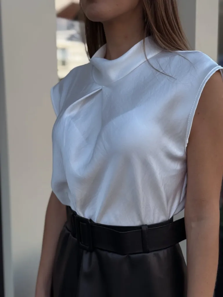 Bluza bela elegantna U10836csd