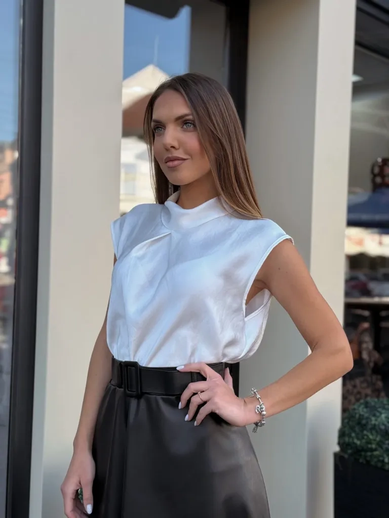 Bluza bela elegantna U10836csd