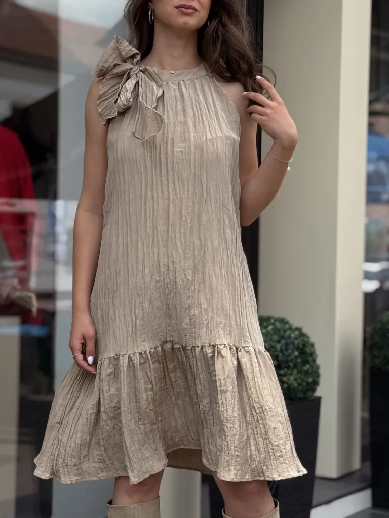 Haljina bež lepršava VB4682512