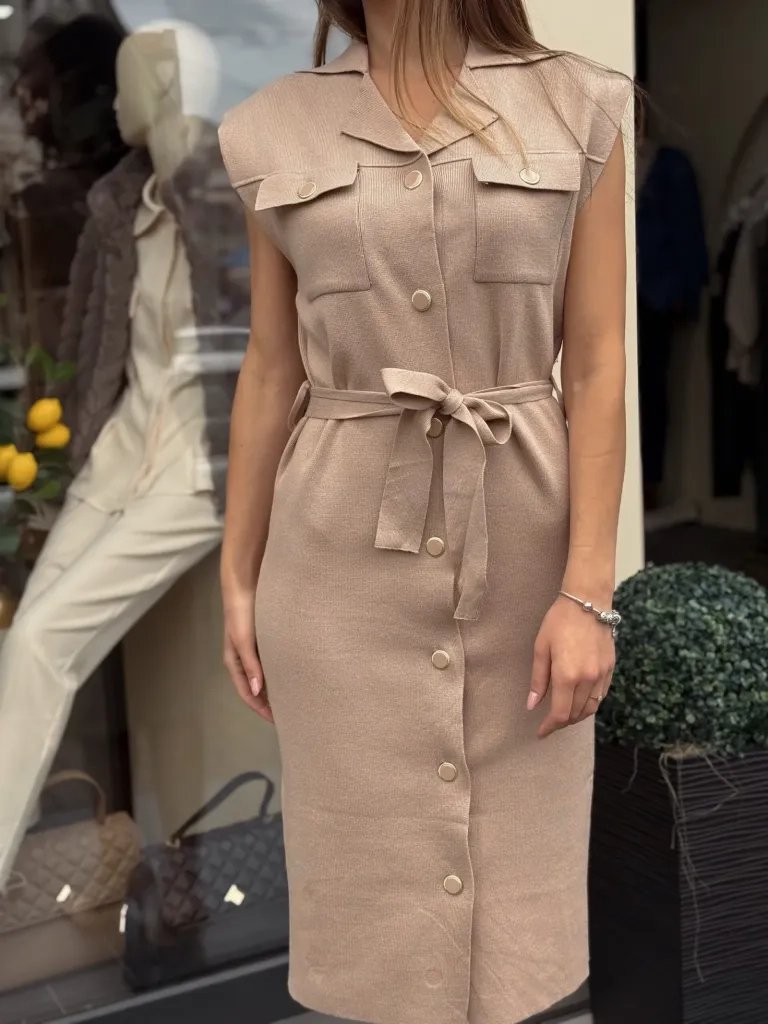 Haljina bež trikotaza SUCH85647