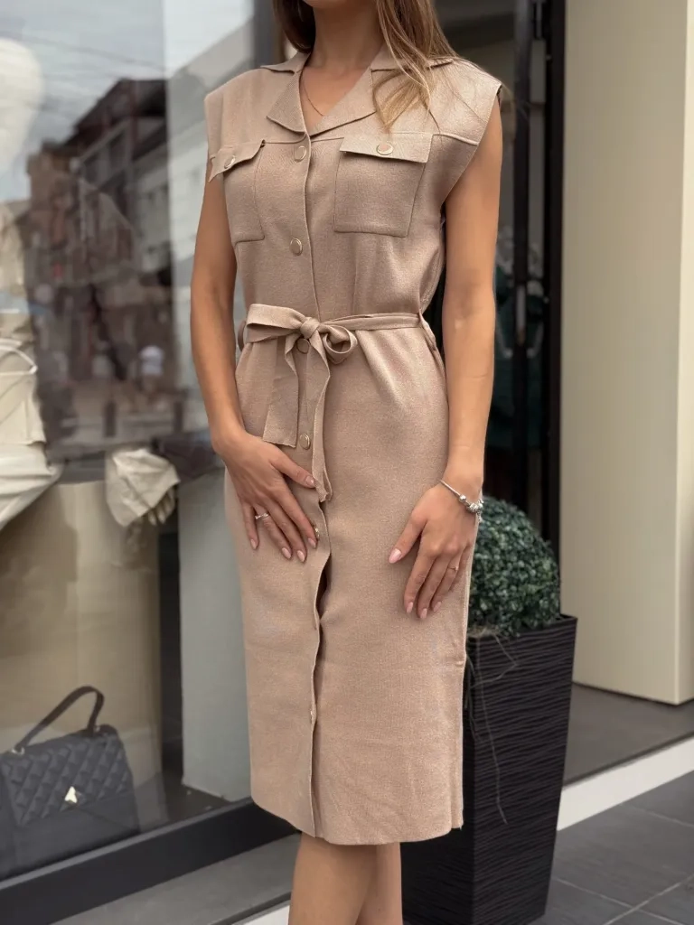 Haljina bež trikotaza SUCH85647